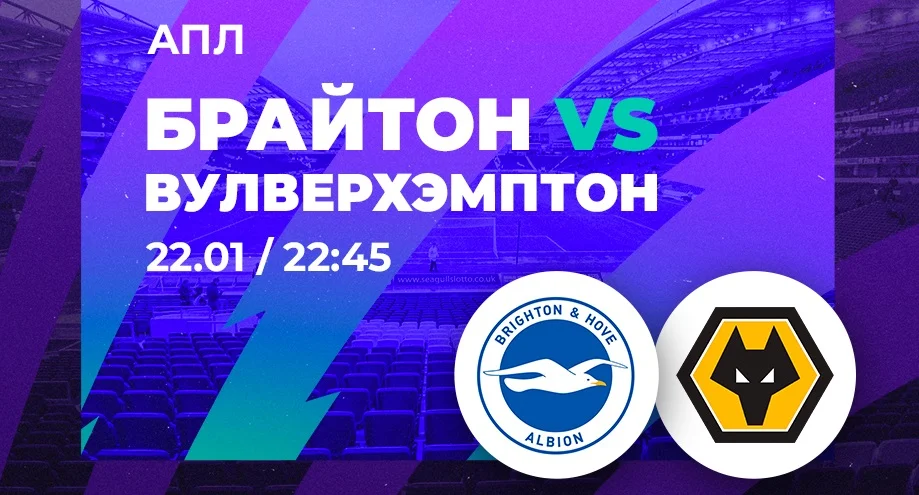PARI: «Брайтон» — фаворит матча АПЛ с «Вулверхэмптоном» PARI: «Брайтон» — фаворит матча АПЛ с «Вулверхэмптоном»