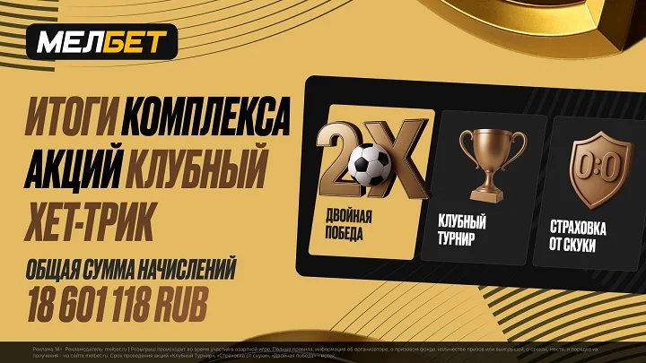 БК Мелбет завершила комплекс акций «Клубный Хет-Трик», приуроченный к КЧМ БК Мелбет завершила комплекс акций «Клубный Хет-Трик», приуроченный к КЧМ