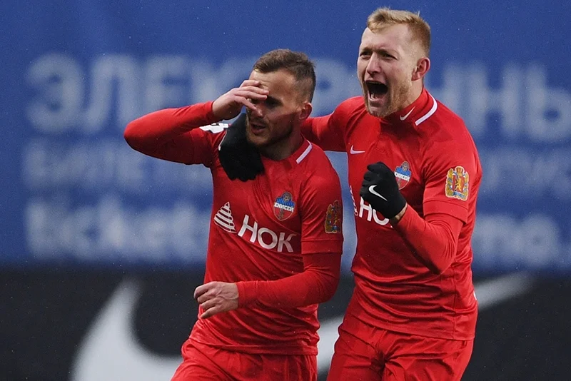 После первого тайма «Локомотив» проигрывает «Енисею» 0:2 в Кубке России