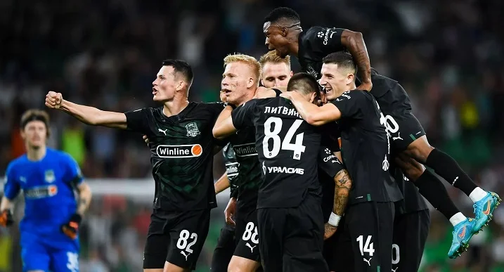 «Краснодар» обыгрывает «Пари НН» 2:0 после первого тайма. Кривцов сделал дубль