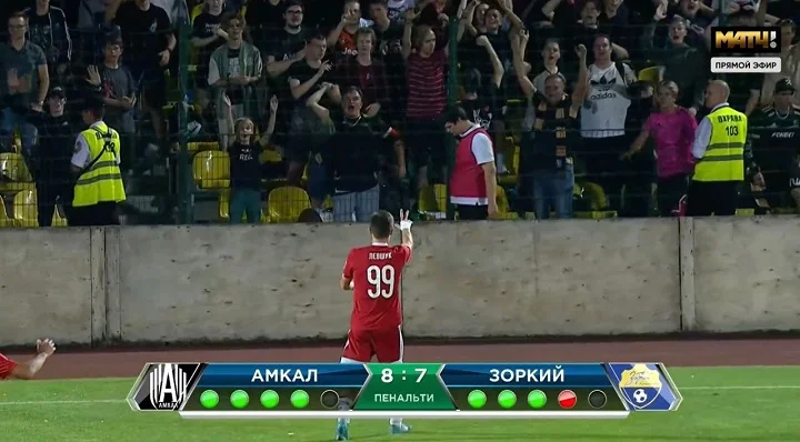 «Зоркий» проиграл «Амкалу» в Кубке России