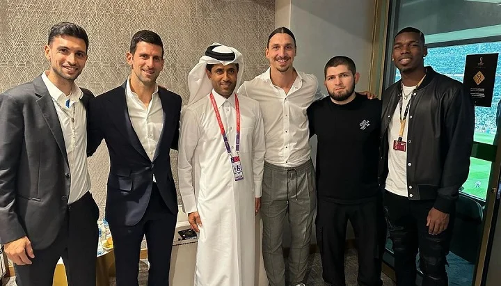 Джокович встретился с Хабибом, Ибрагимовичем и Погба на ЧМ-2022 Джокович встретился с Хабибом, Ибрагимовичем и Погба на ЧМ-2022