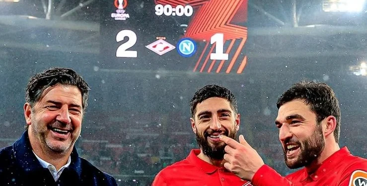 То, чего не может быть. «Спартак» во второй раз обыграл «Наполи» и вышел на первое место в группе Лиги Европы