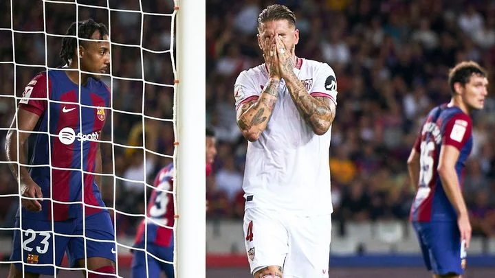 Автогол Серхио Рамоса принес «Барселоне» победу над «Севильей» Автогол Серхио Рамоса принес «Барселоне» победу над «Севильей»